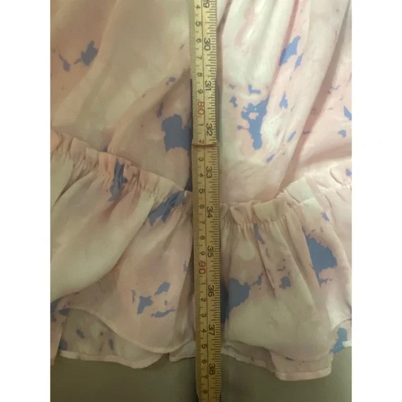 BuddyLove Sleeveless Tiered Dress Women M Pink Marble Ruffle Drawstring
New - Picture 8 of 10